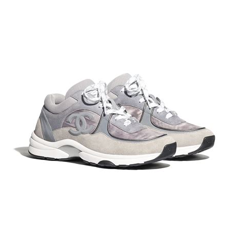 grey and white chanel sneakers|chanel sneakers cost.